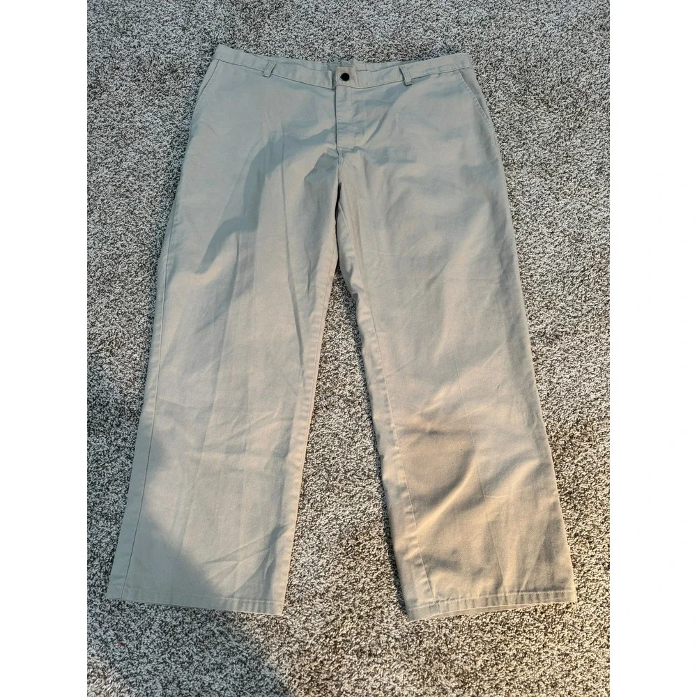 Dickies Work Pants Mens 42x30 Khaki Tan Straight Leg Utility Carpenter Workwear